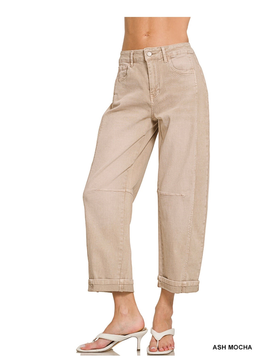 Tara Cropped Barrel Jeans