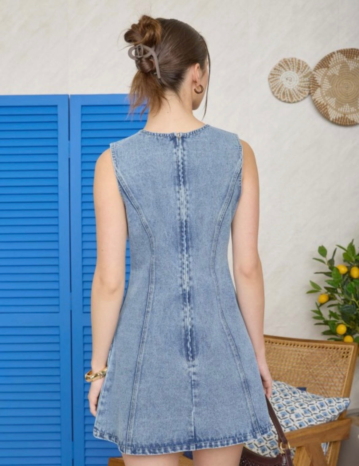 Mary Jane Mini Denim Dress