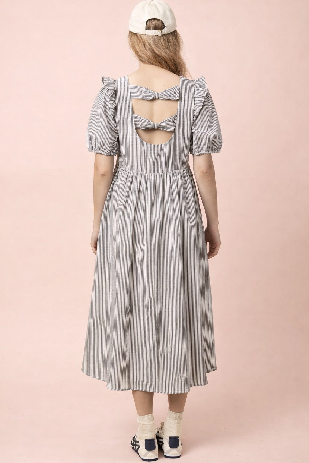 Carol Striped Maxi Dress Navy