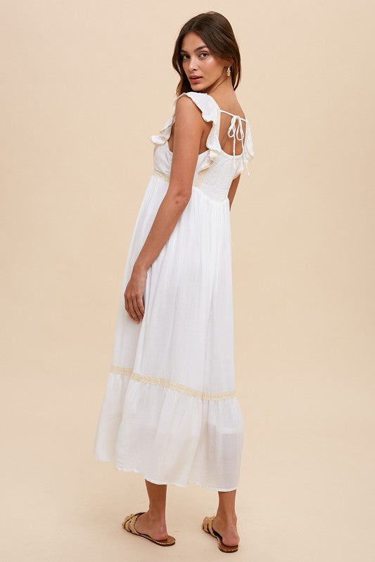 Lily Squared Neck Midi Dress