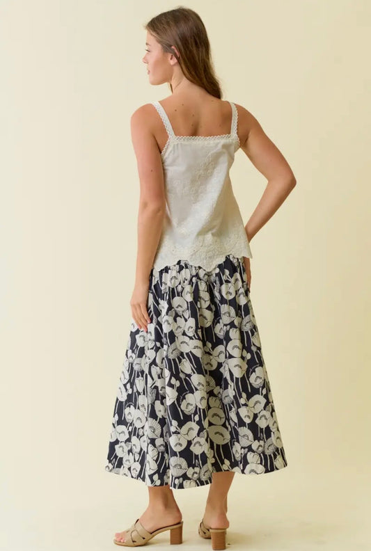 Nancy Lace Button Down Tank Top