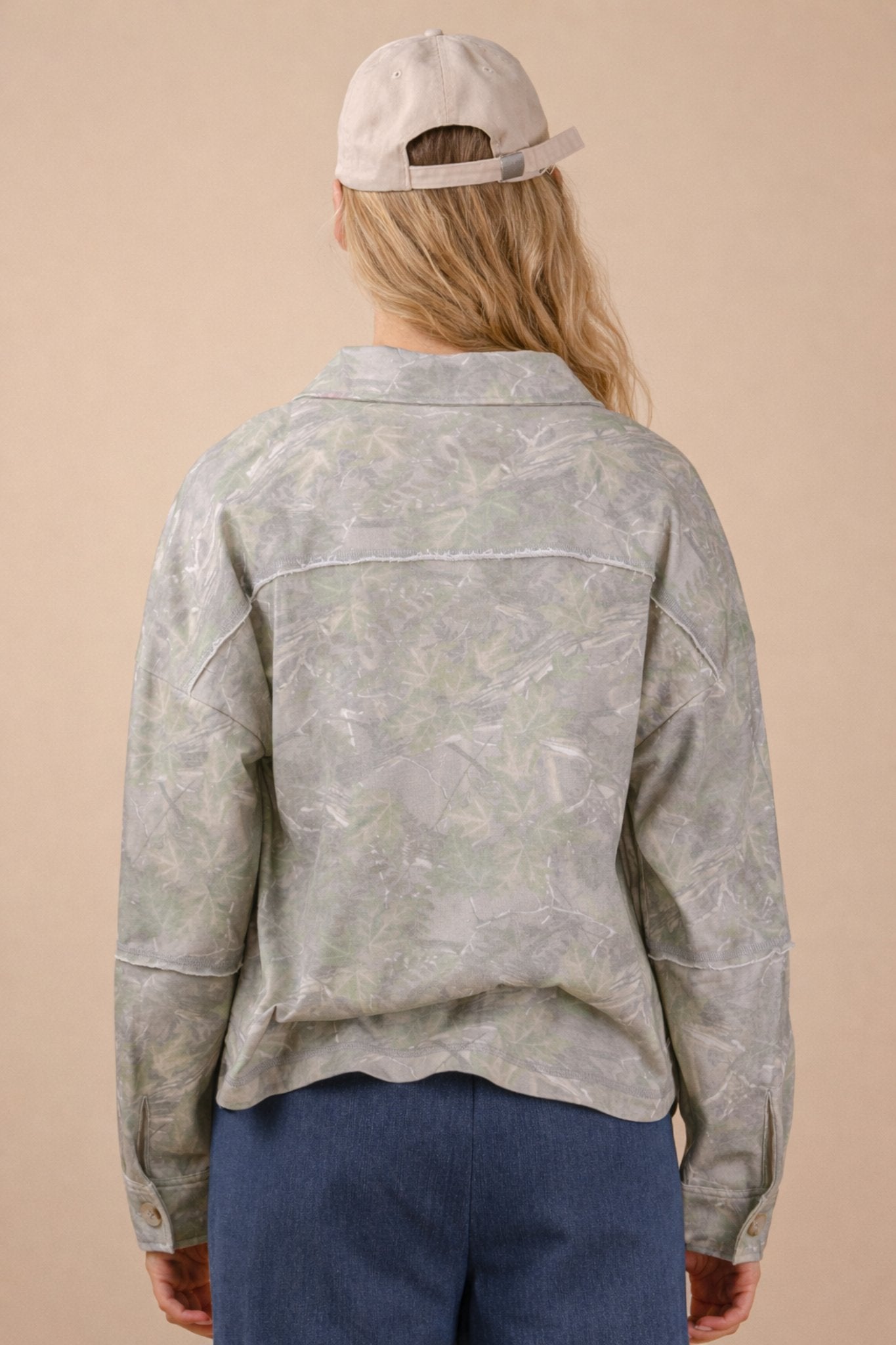 Anna Camo Button Down Shaket