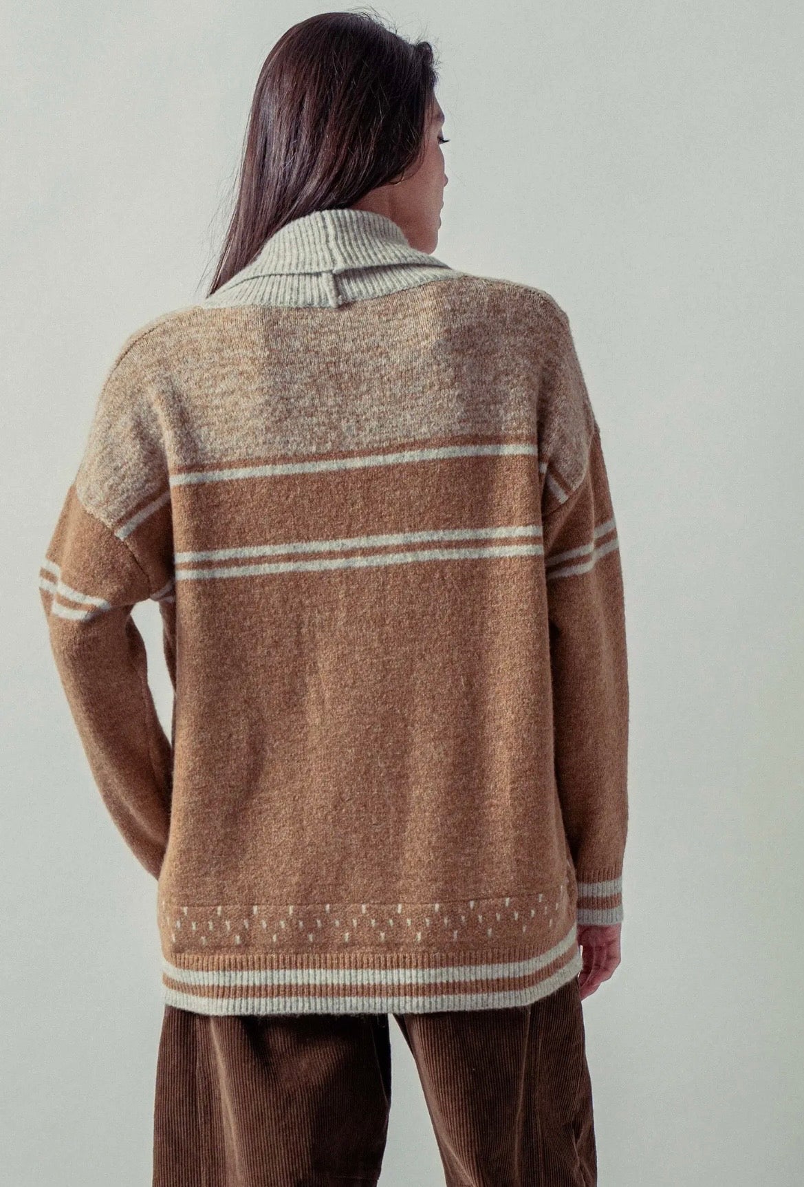 Luna Horse Shawl Neck Cardigan Sweater