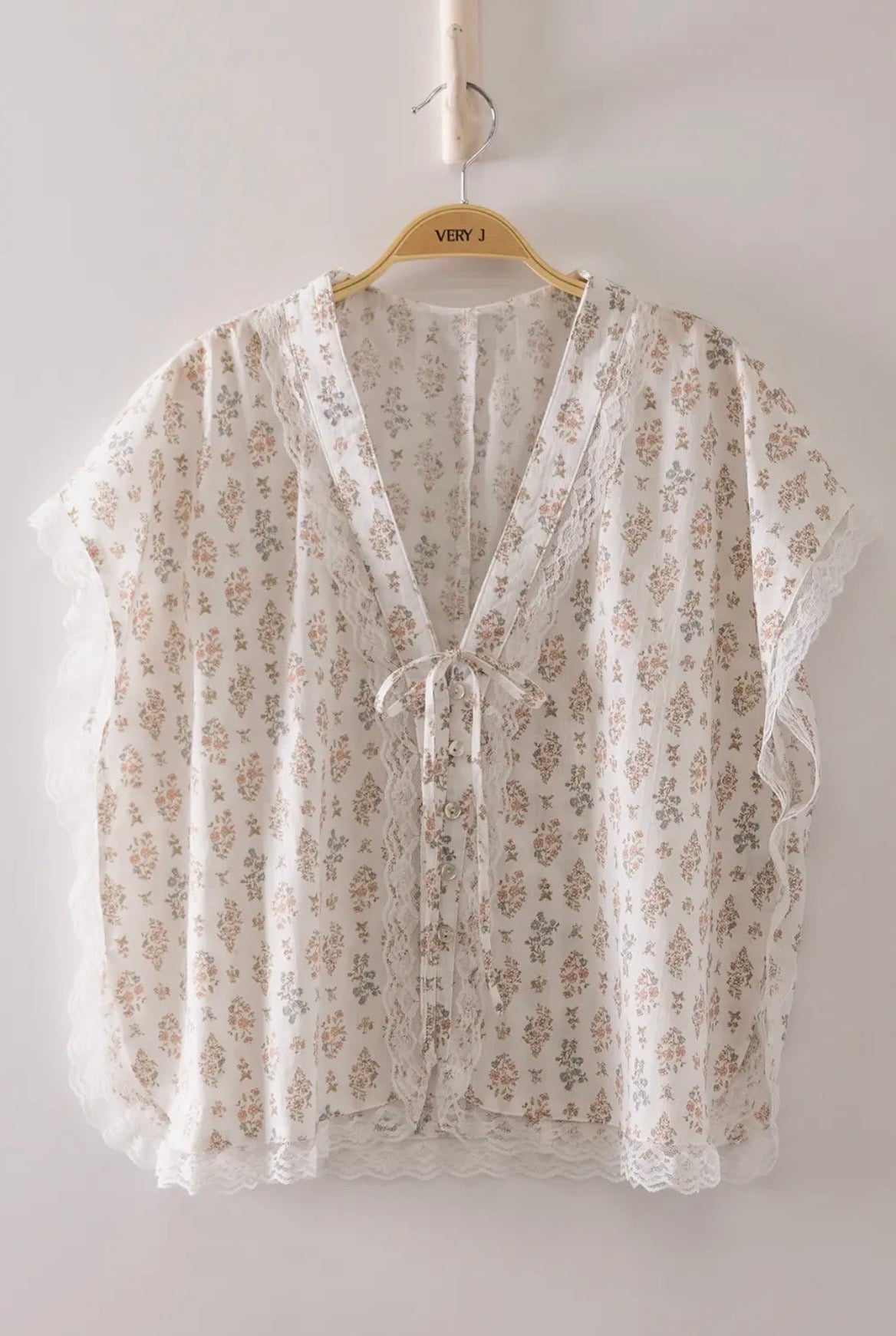 Lola Lace Flower Print Top