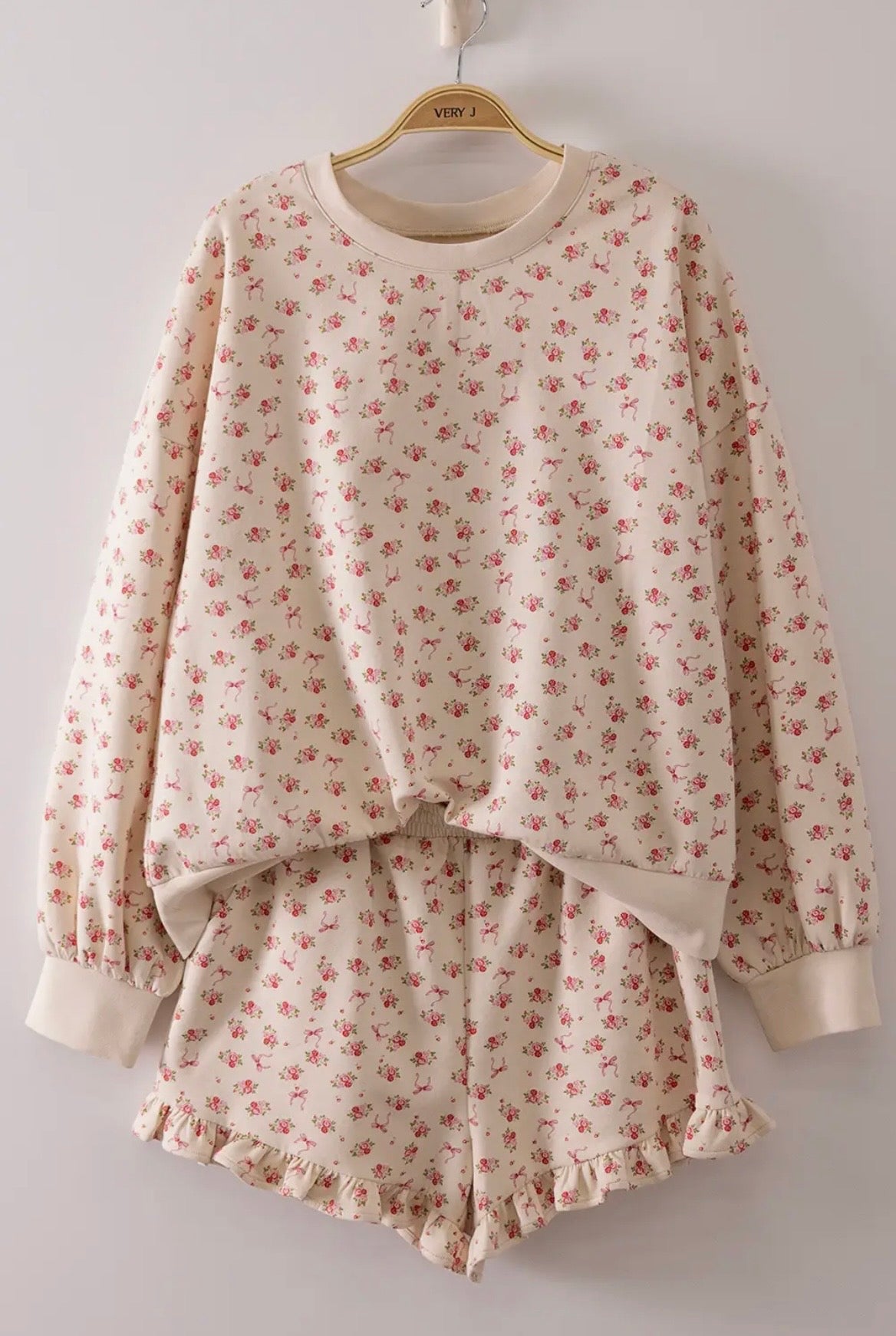 Jesse Floral Knit Top & Shorts Set