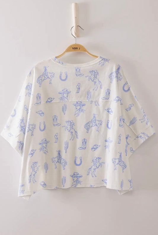 Shelly Wester Print Top
