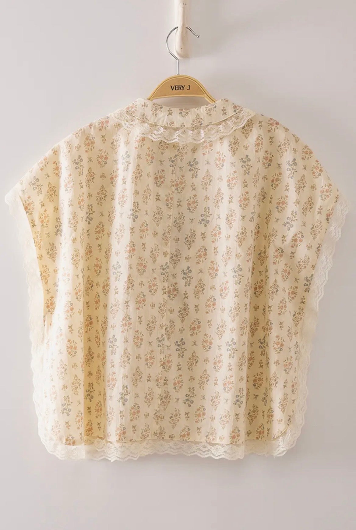 Lola Lace Flower Print Top