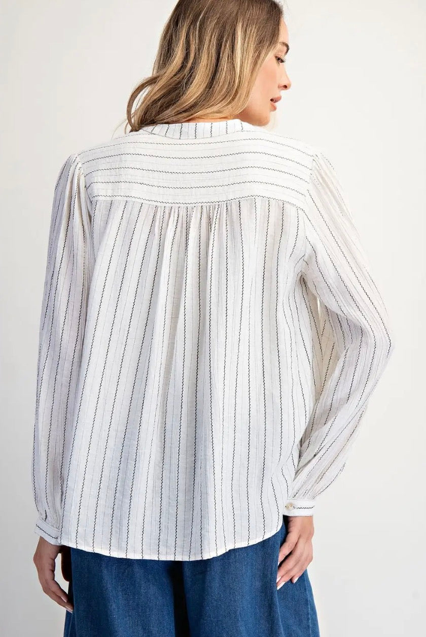 Misty Smoked Long Sleeve Top