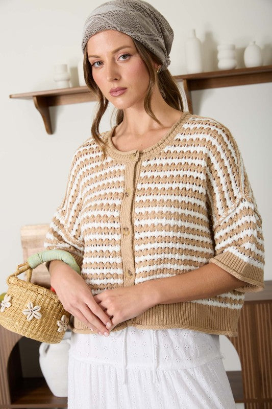 Sara Button Down Sweater