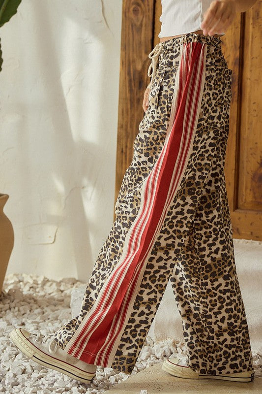 Tara Leopard Striped String Pants