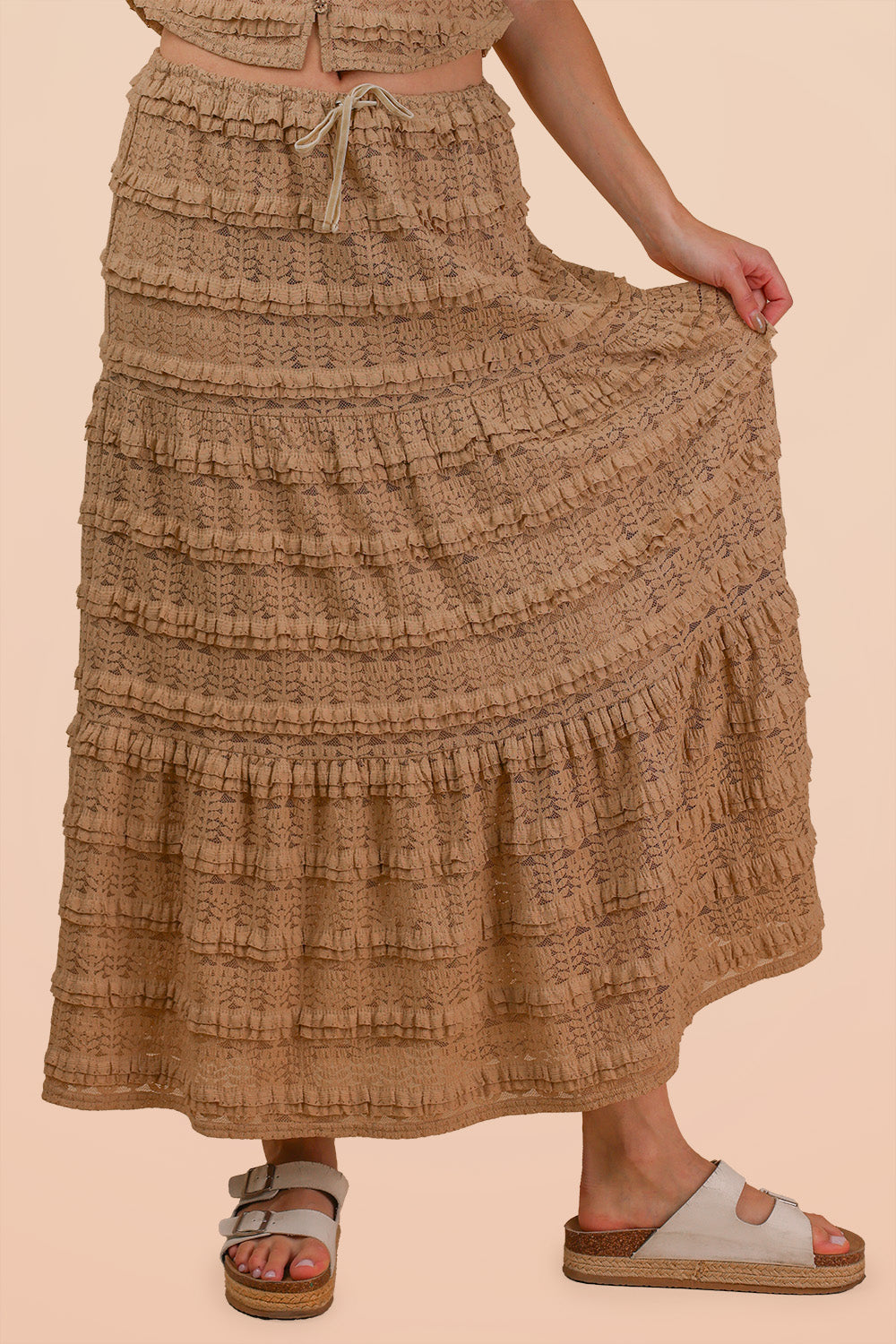 Grace Layered Lace Midi Skirt