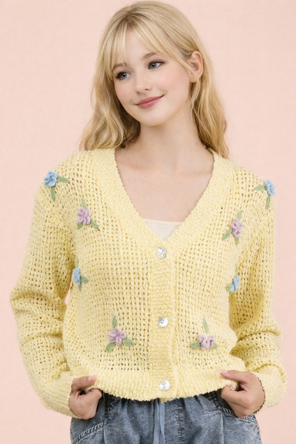 Chloe Flower Cardigan