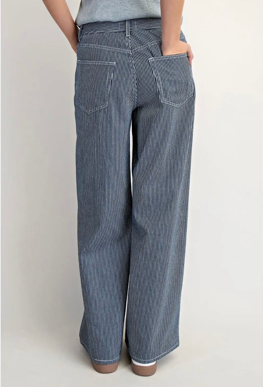 Sam Wide Leg Striped Jeans