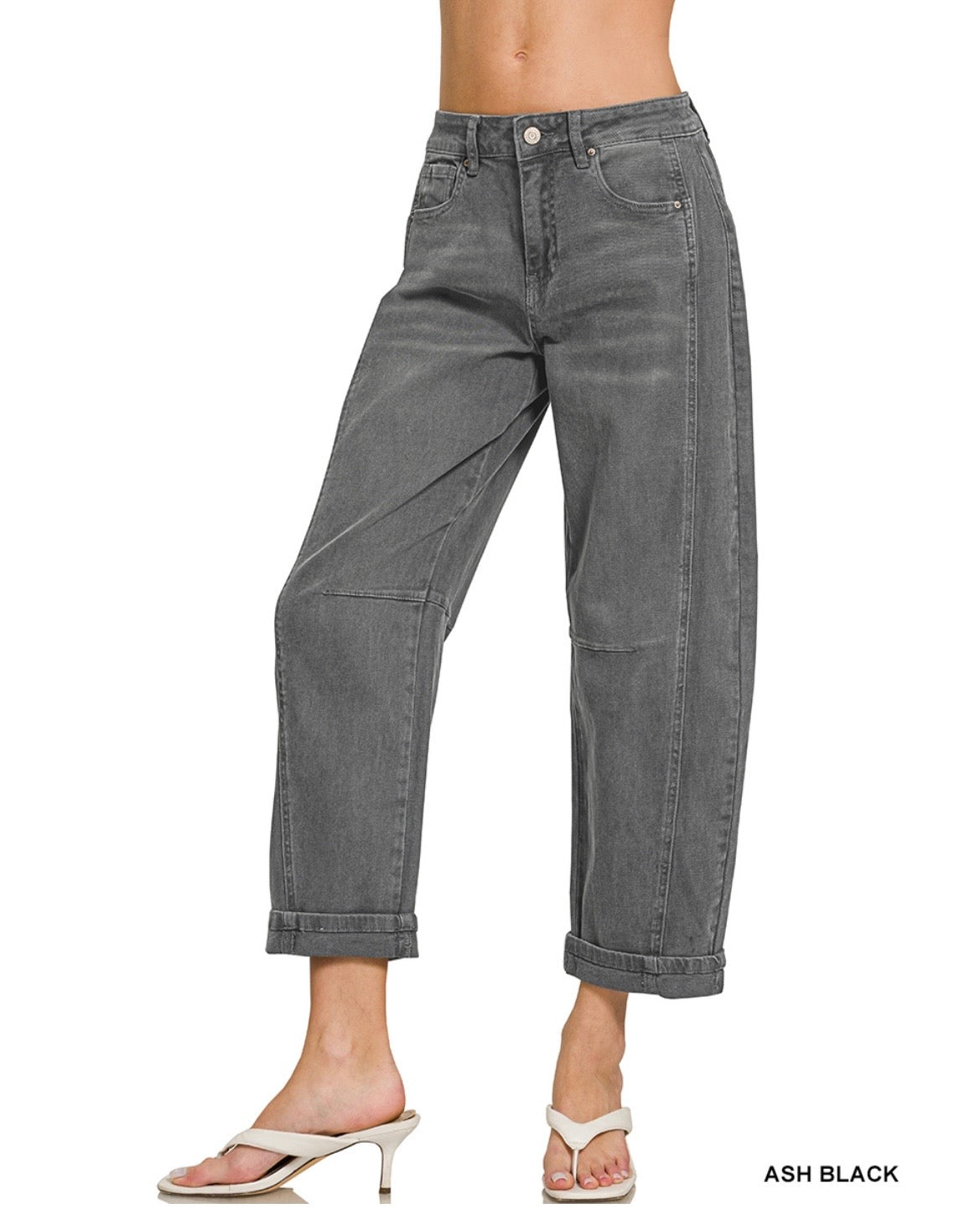 Tara Cropped Barrel Jeans