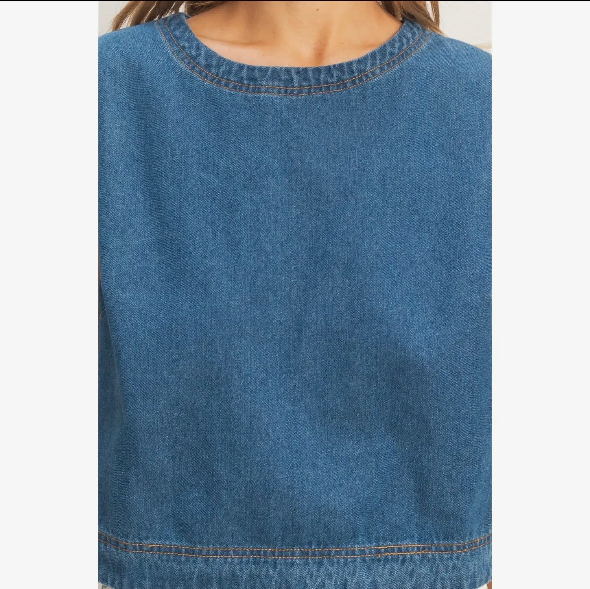 Denim Sleeveless Top