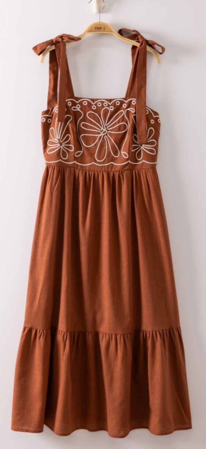 Ella Embroidered Midi Dress