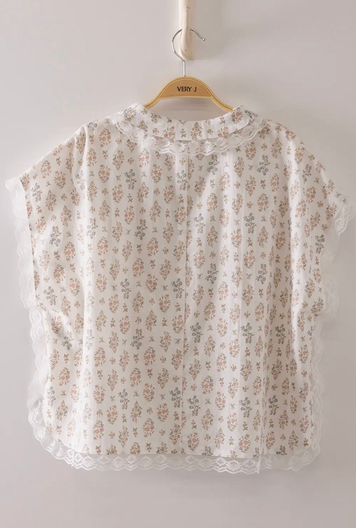Lola Lace Flower Print Top