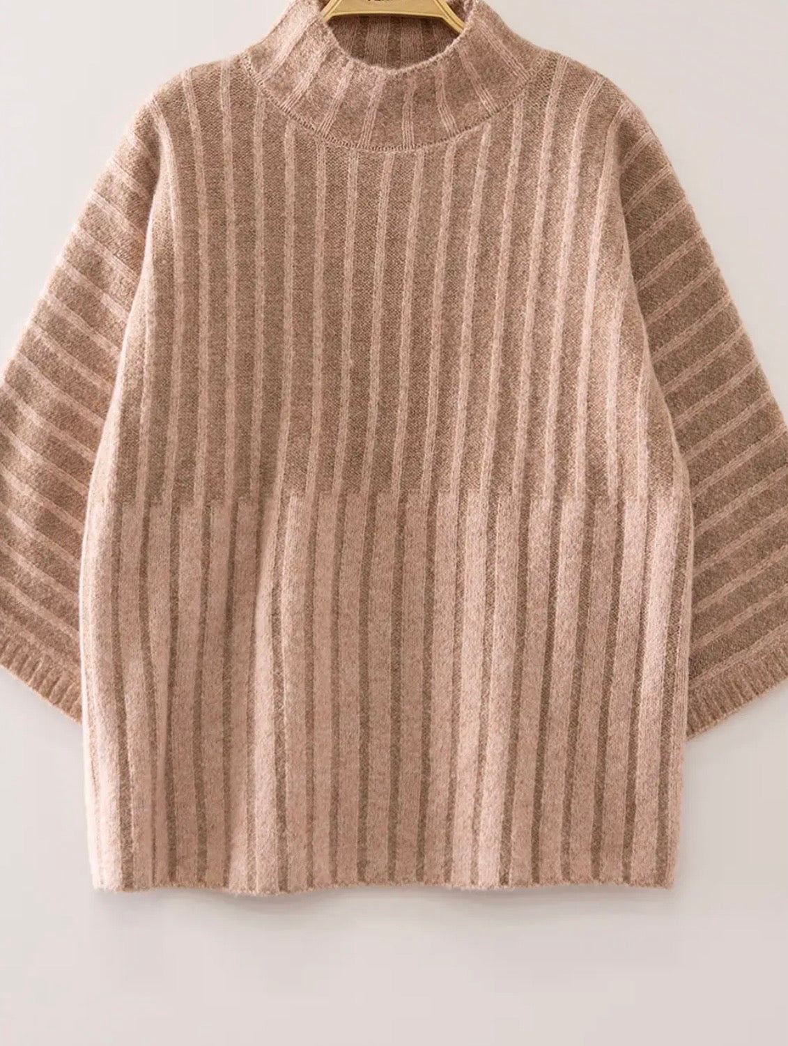 Lina Mock Neck Oversized Knit Top