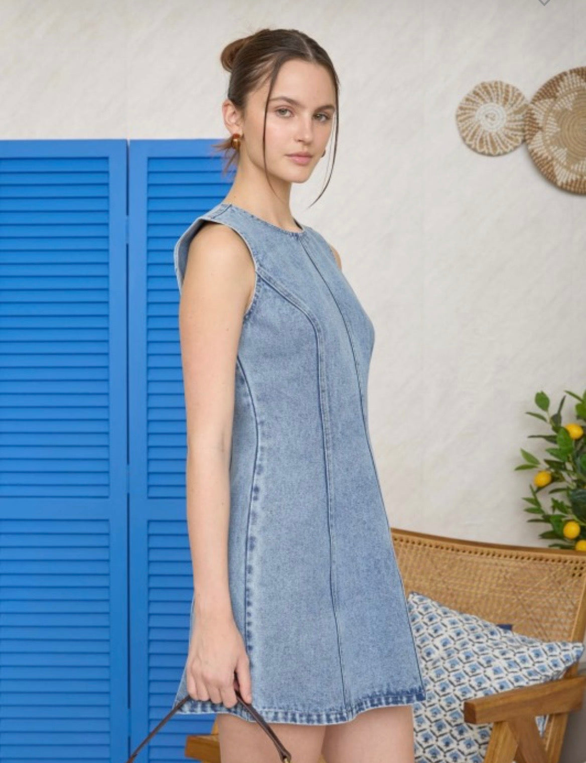 Mary Jane Mini Denim Dress